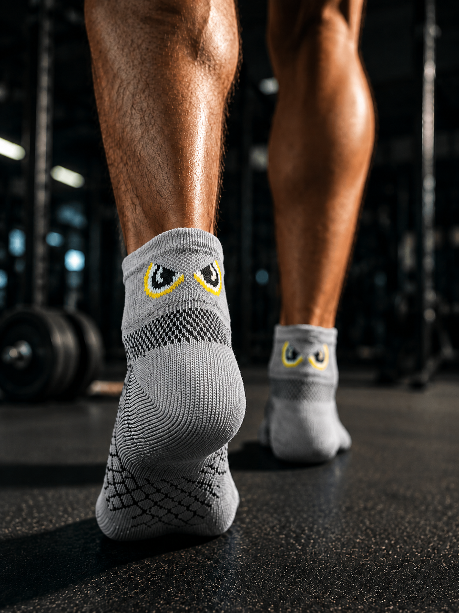 ZIBELL Hawk Eye Performance Ankle Socks for Men & Women – Pack of 4 | Breathable Athletic Sports Socks | Cushioned Cotton Blend | Anti-Slip Gym & Running Socks