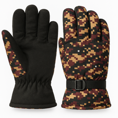 Zibell Cold-Weather Motorcycle Gloves – Faux Fur Interior for Cozy Comfort