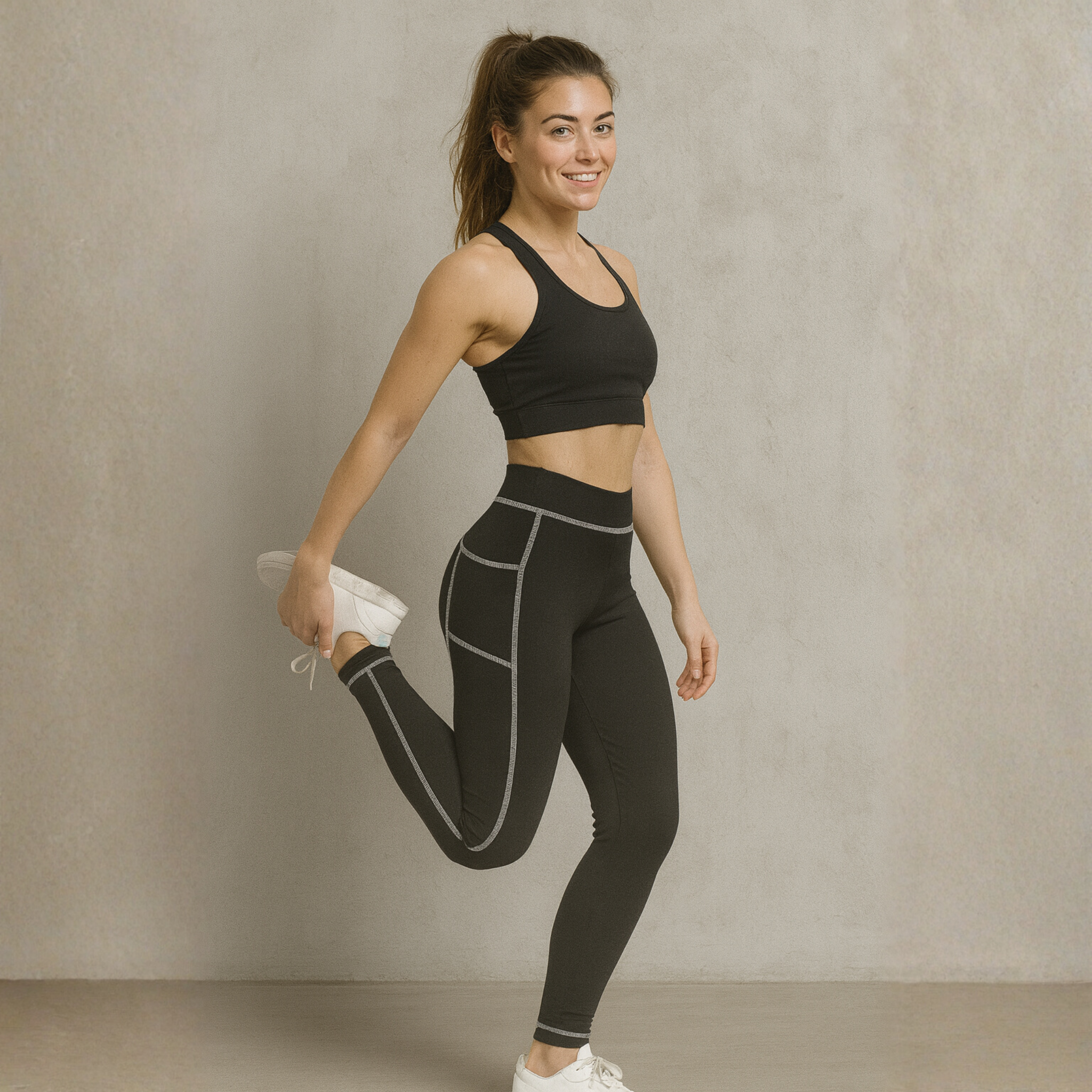 ZIBELL Women’s High-Waist Gym Leggings – Athletic Workout Tights for Fitness & Training