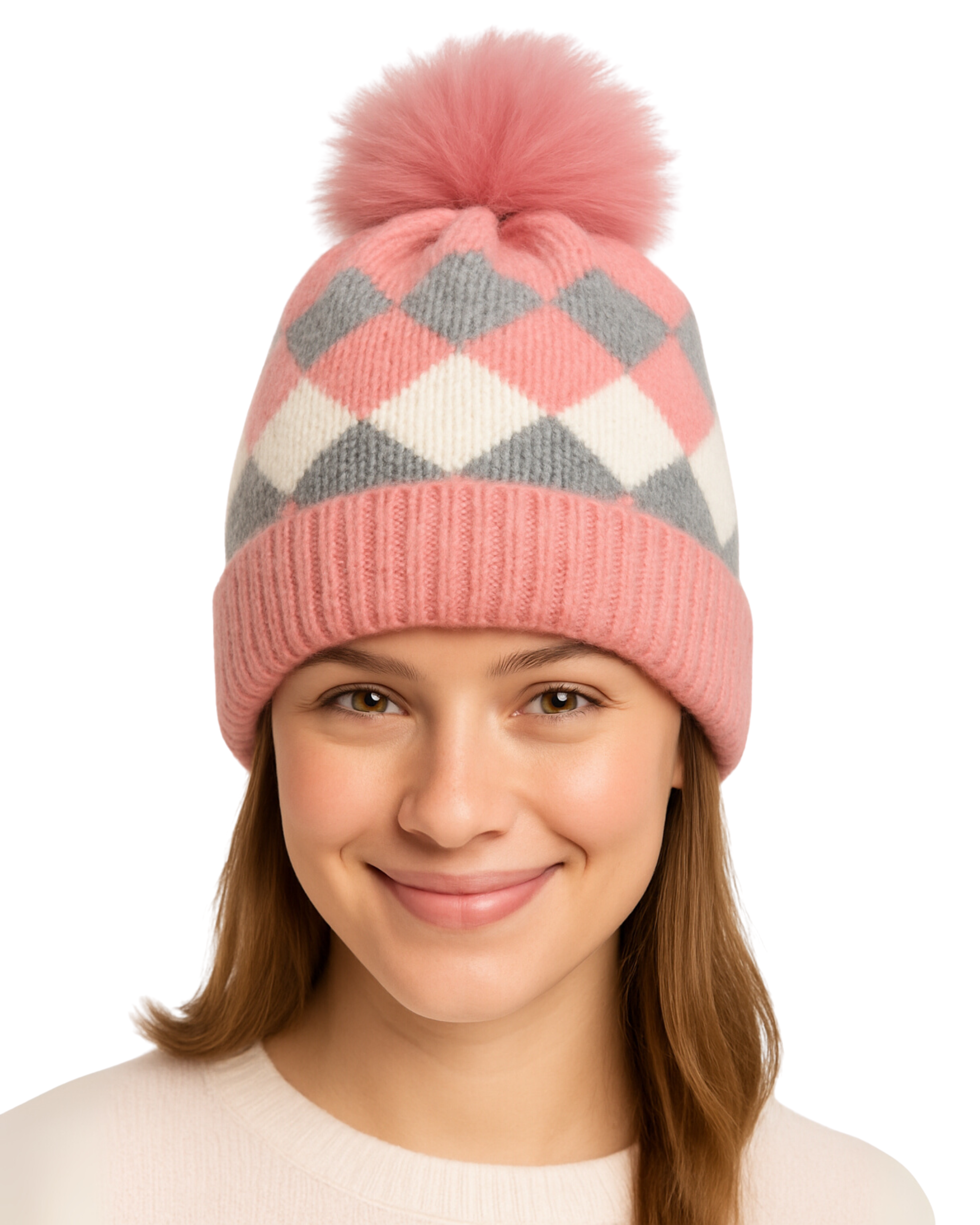 ZIBELL Winter Woolen Beanie Cap for Women P2