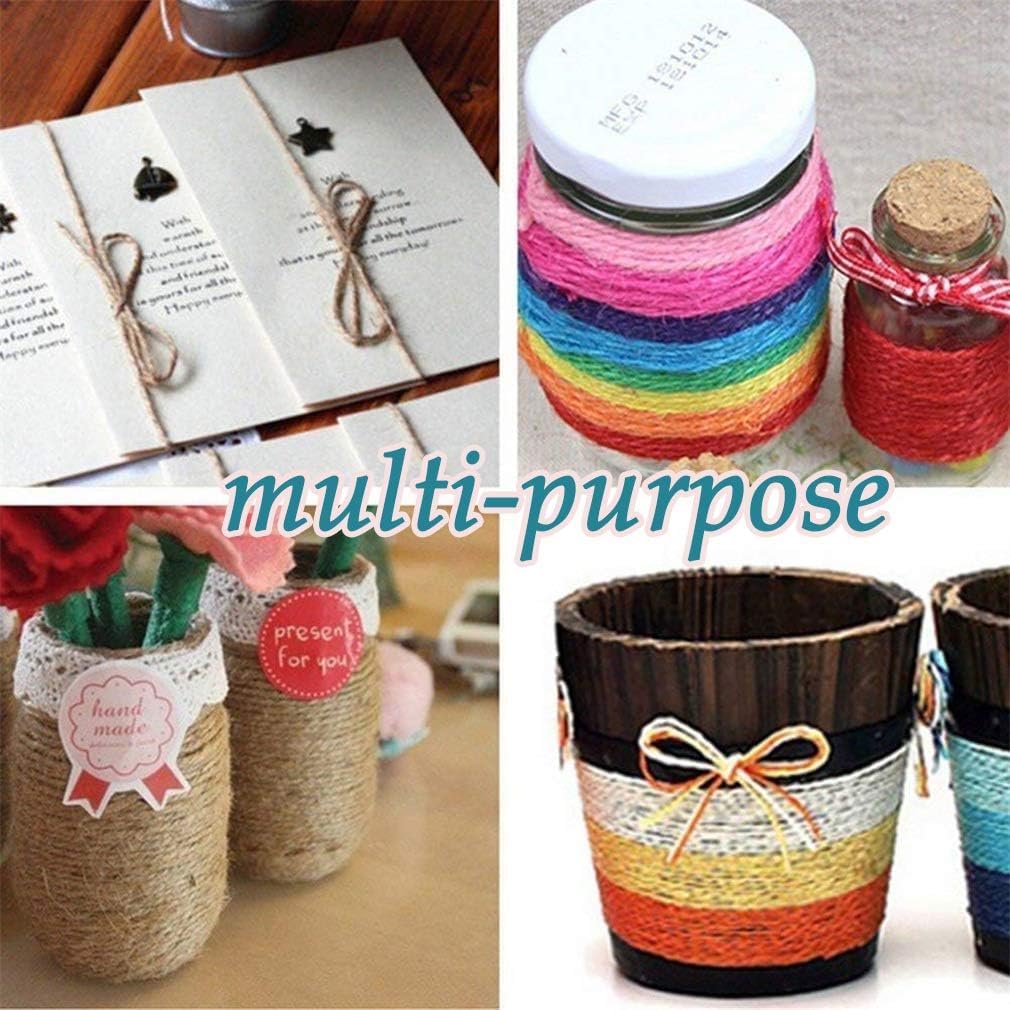 Natural Jute Twine String Roll - 25 Meters, 2 Ply - Collection for Christmas Decor Artworks and Crafts, Gift Wrapping, Picture Display and Gardening（Natural Color）