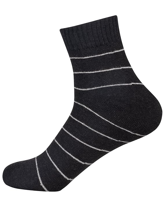 ZIBELL Ankle Length Socks for Men Combo Pack of 5 - Combed Cotton Terry Towel Breathable Material, Premium Ankle Socks for Men Cotton Terry, Comfortable Socks for Casual and Formal Attire