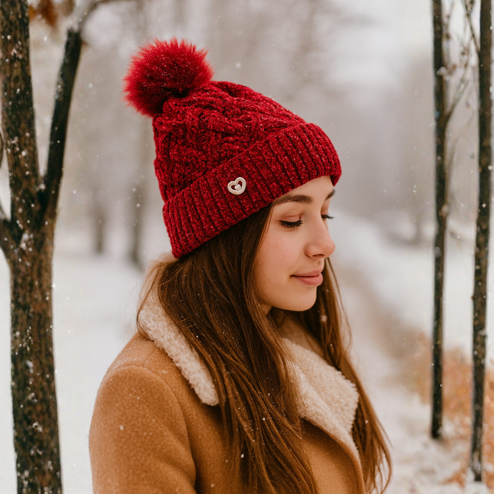 ZIBELL Winter Woolen Beanie Cap for Women P1