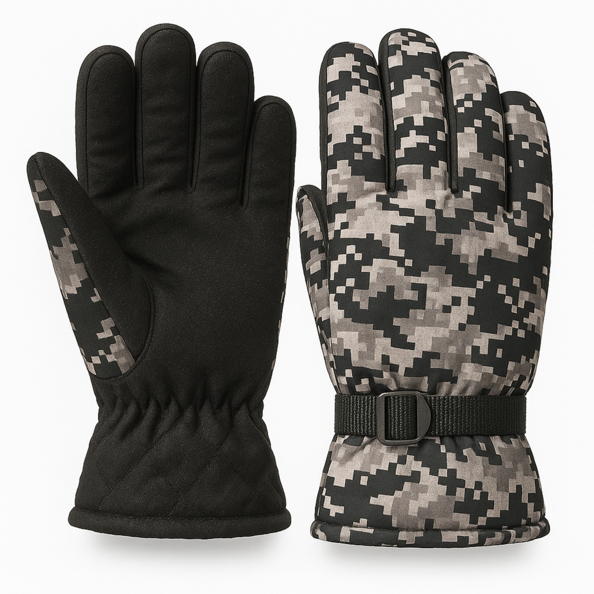 Zibell Cold-Weather Motorcycle Gloves – Faux Fur Interior for Cozy Comfort