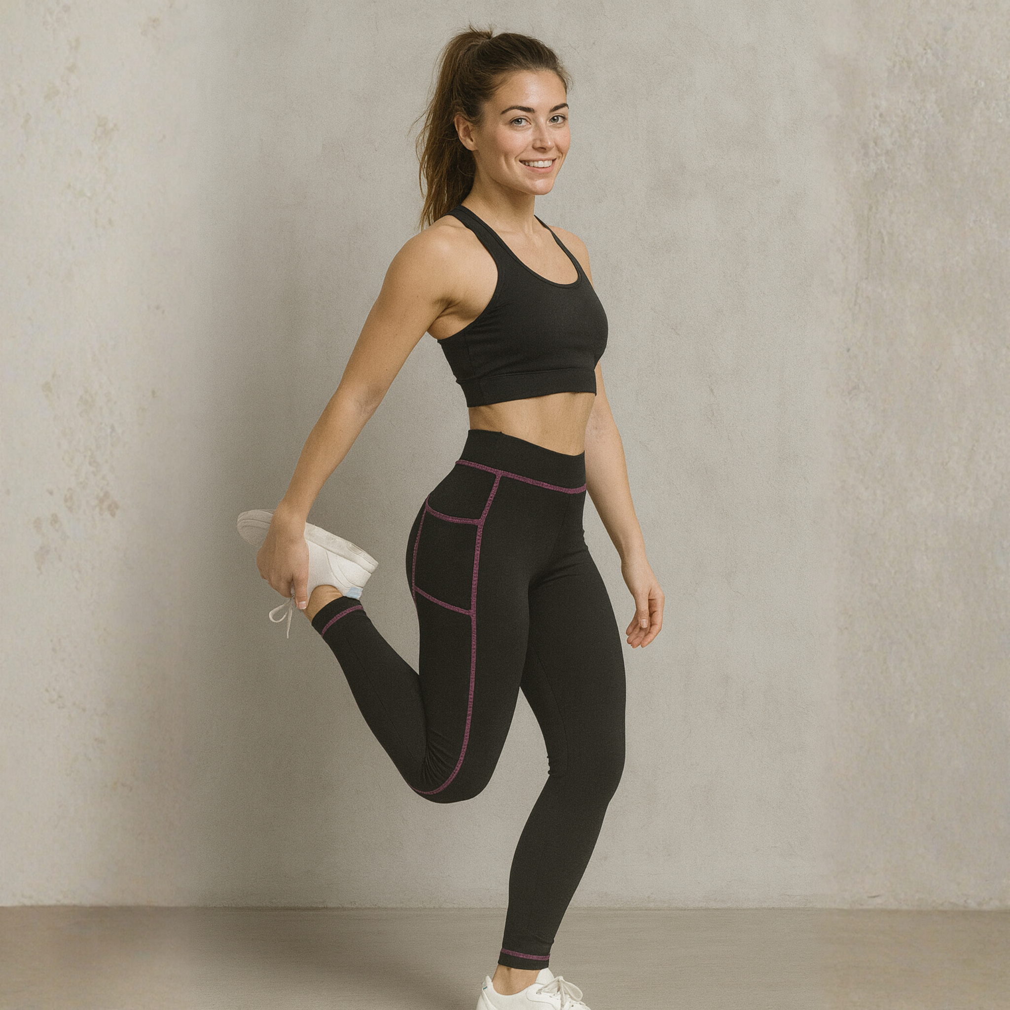 ZIBELL Women’s High-Waist Gym Leggings – Athletic Workout Tights for Fitness & Training