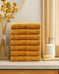 ZIBELL Premium Hand Towels Set of 6 Large - Luxurious Design with Exceptional Durability - Absorbent Shower Towels for Home & Spa - 14 x 21 Inch Size