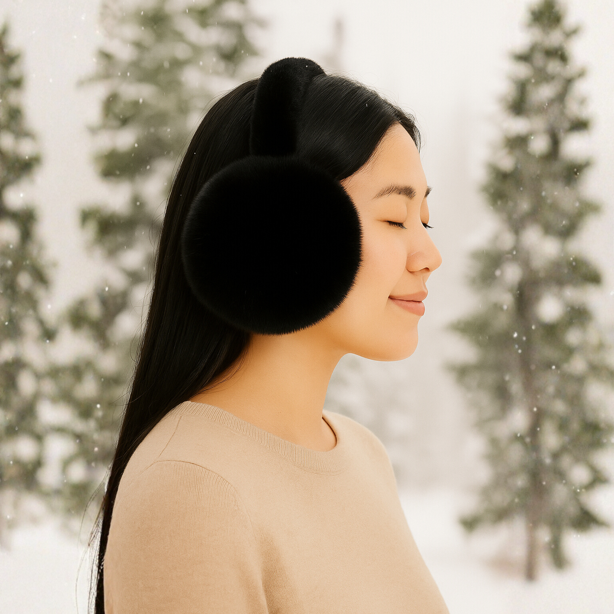 Zibell Plush Winter Earmuffs – Elegant Soft Ear Warmers for Effortless Cold-Weather Style