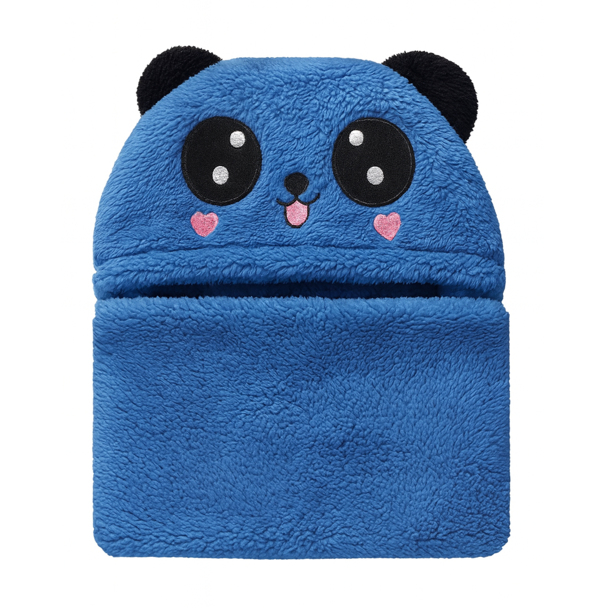 Zibell Panda Winter Hat for Kids – Woolen Comfort with Plush Neck Wrap