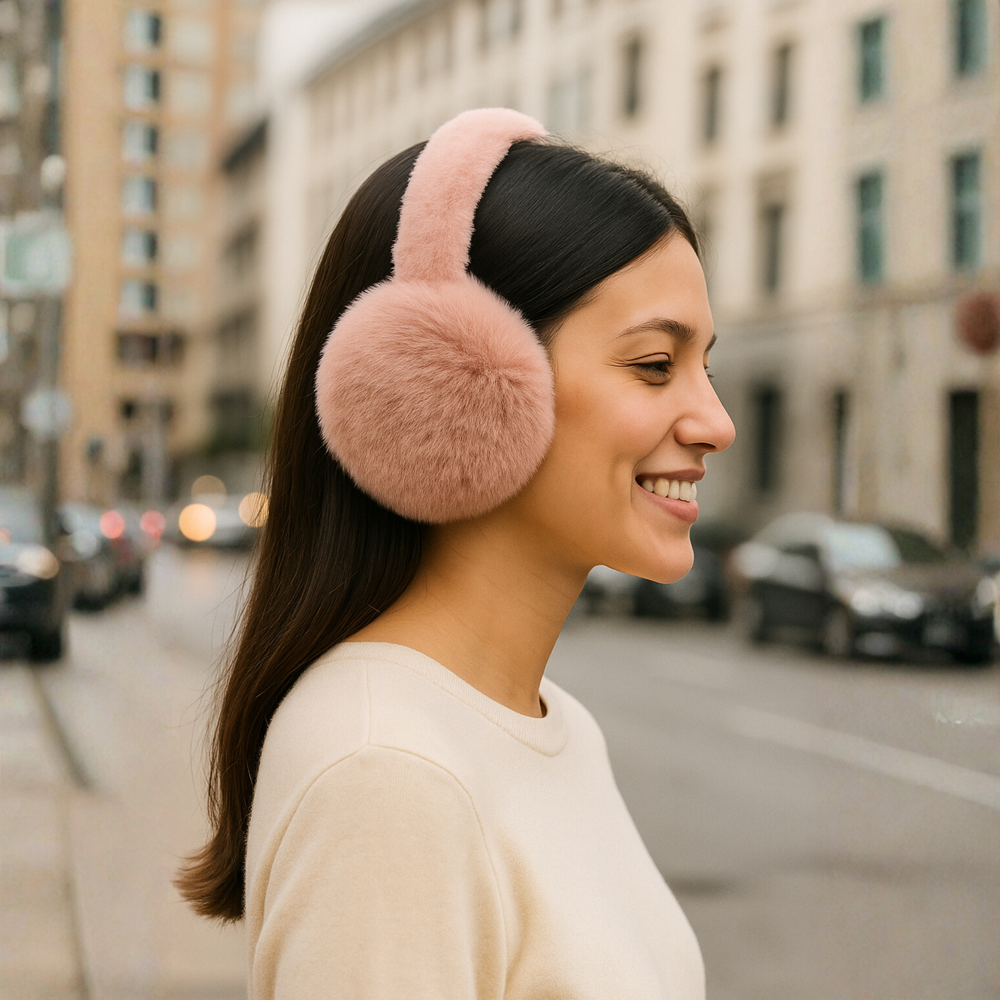 Zibell Plush Winter Earmuffs – Elegant Soft Ear Warmers for Effortless Cold-Weather Style