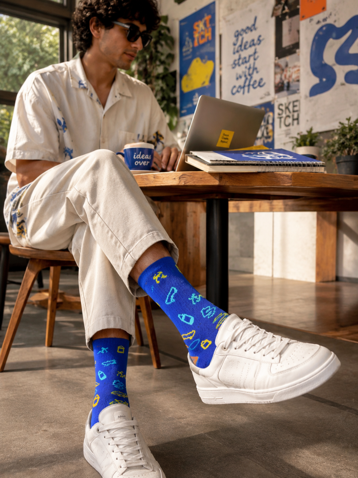 Novelty Funky Printed Crew Socks for Men & Women – Pack of 5 Fun Printed Designs