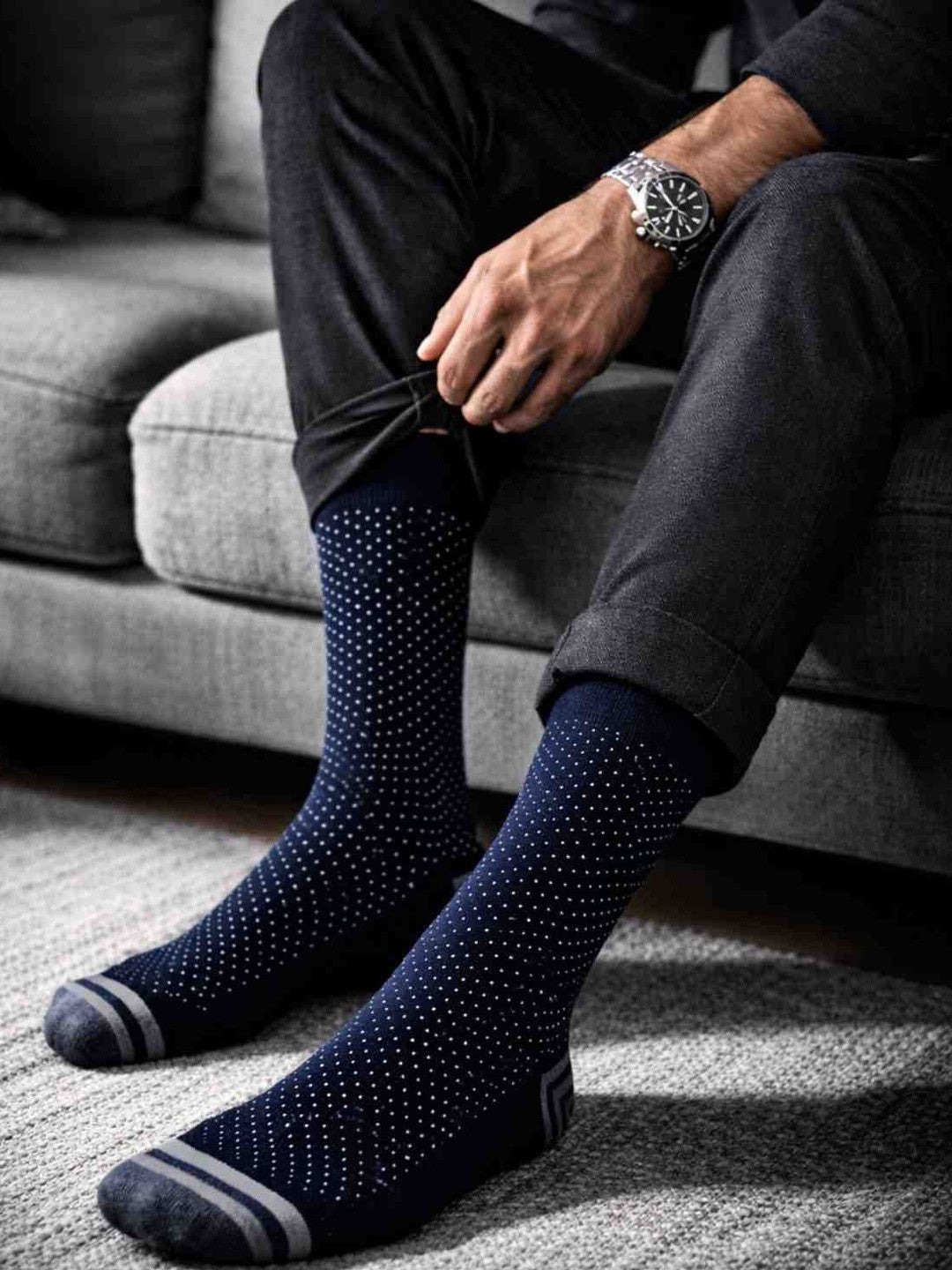 Stylish Polka Dot Crew Socks (5-Pack) - ZIBELL