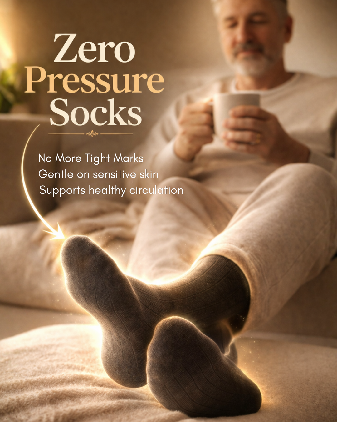 Pack of 5 Diabetic Crew Socks for Men – Non-Binding Seamless Comfort, Breathable Moisture-Wicking, 5-Pair Multi-Color Pack
