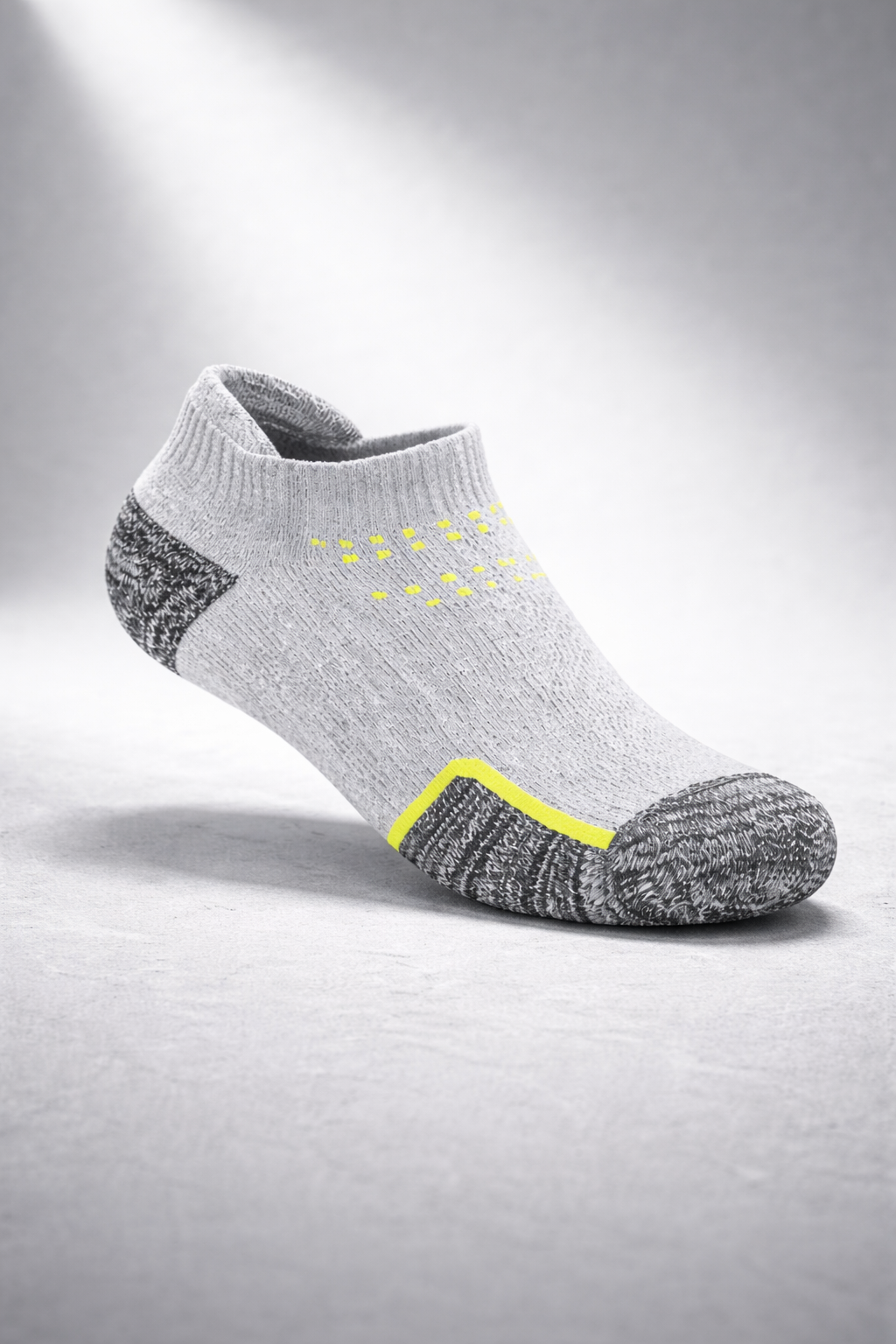 Men’s Cotton Ankle Socks with Grip – Breathable, Cushioned Athletic Socks (Pack of 5)