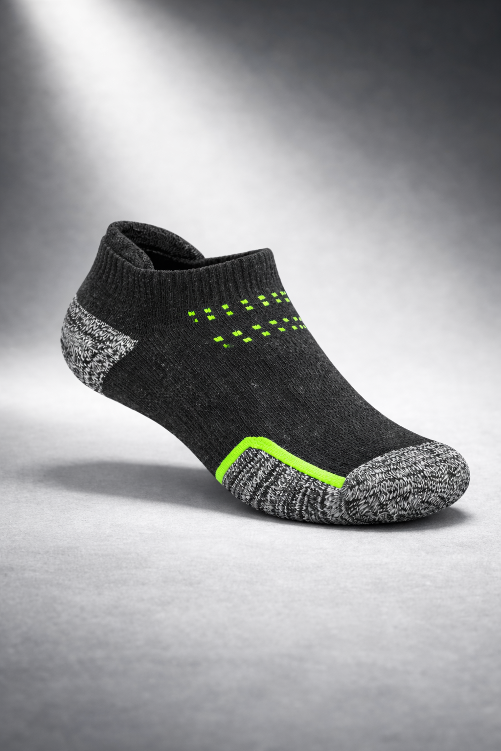 Men’s Cotton Ankle Socks with Grip – Breathable, Cushioned Athletic Socks (Pack of 5)