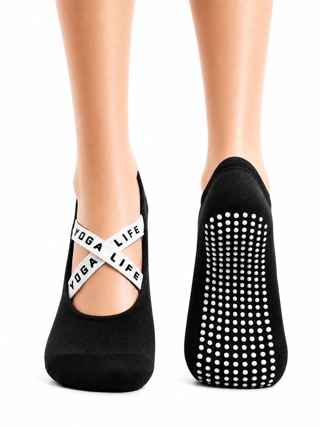 Women's Non-Skid Yoga Socks with Grip Sole for Pilates & Barre
