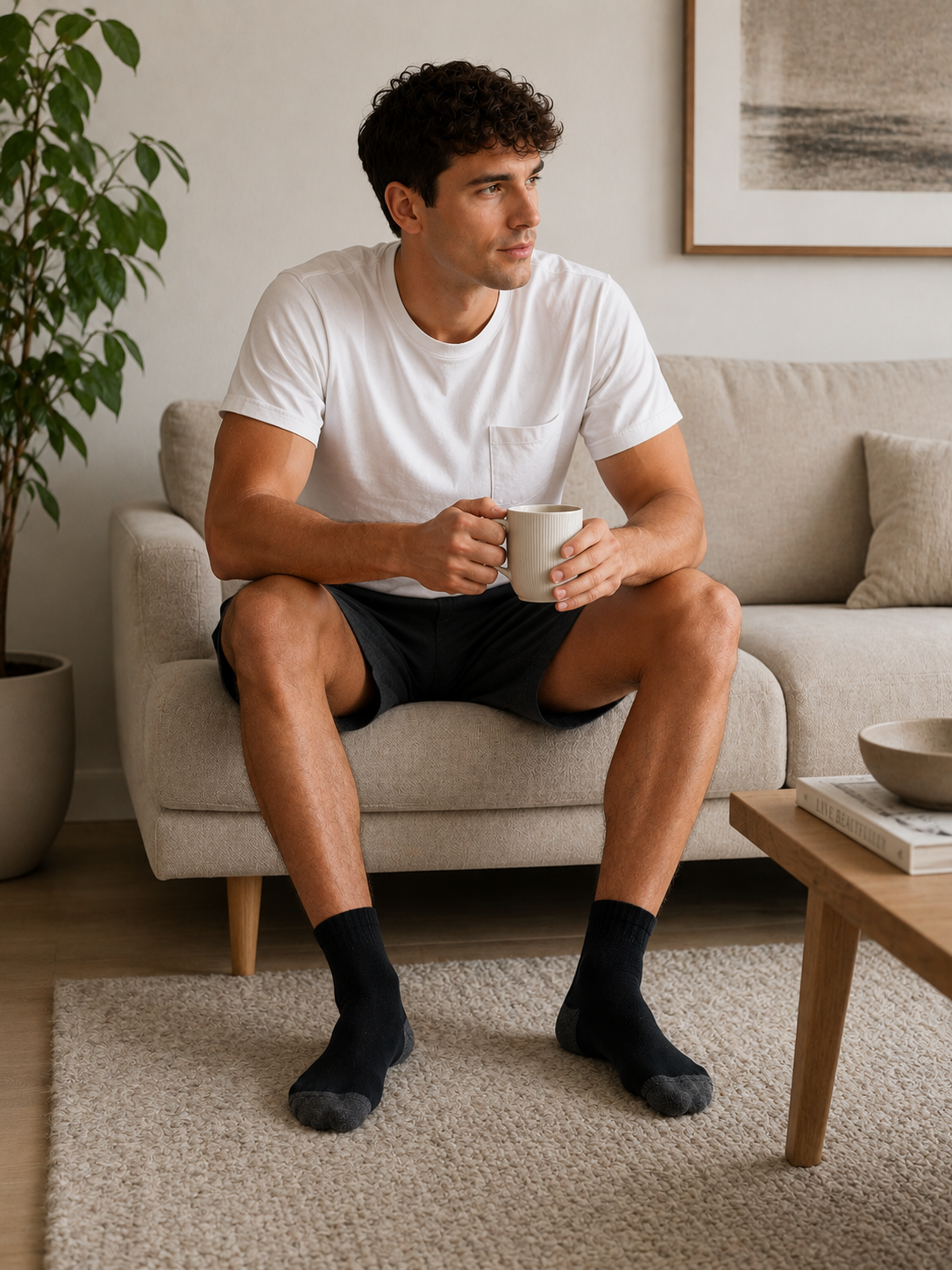 Men’s Cotton Black Ankle Length Socks (Pack of 6 Pairs)