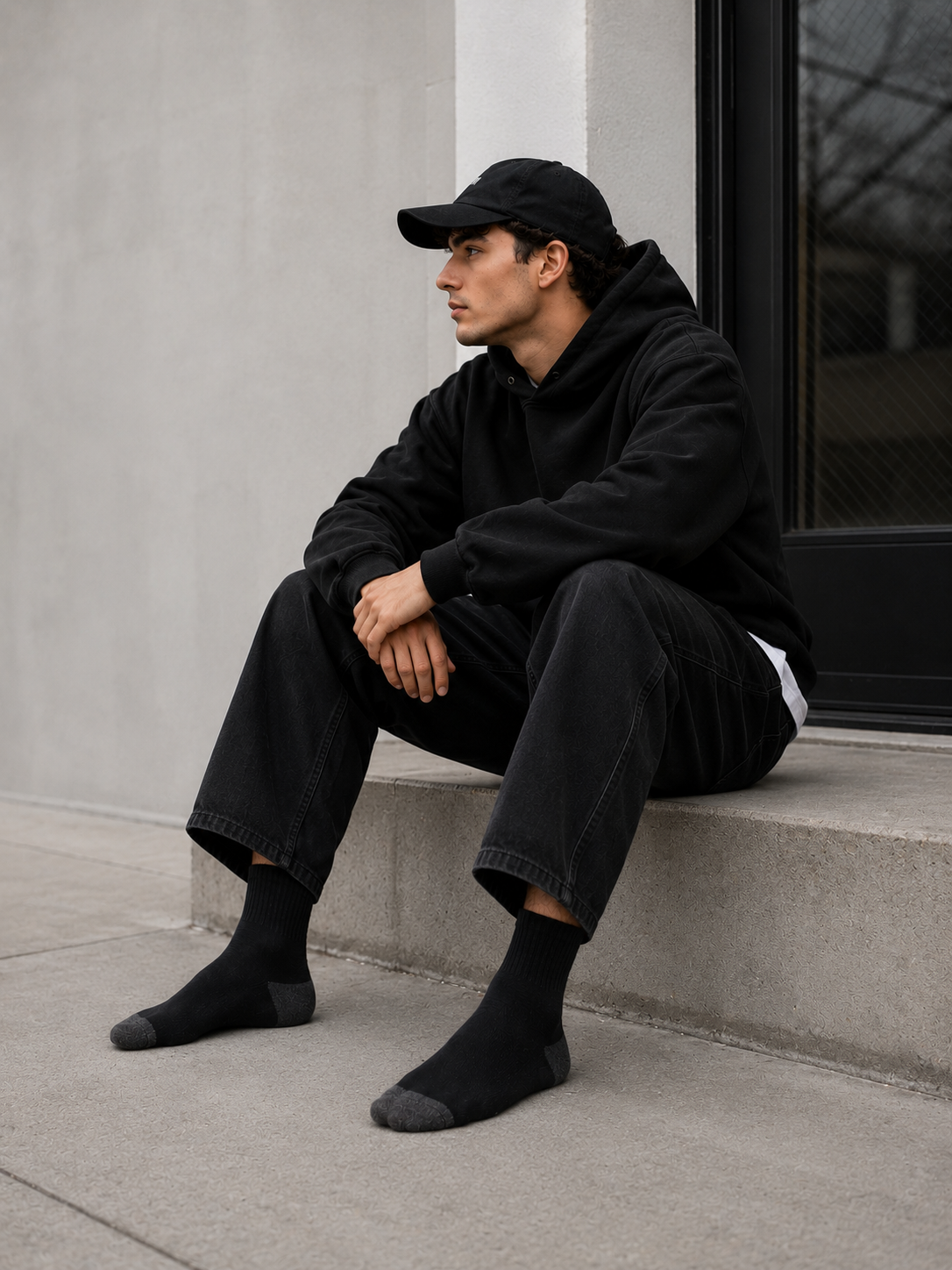 Men’s Cotton Black Ankle Length Socks (Pack of 6 Pairs)