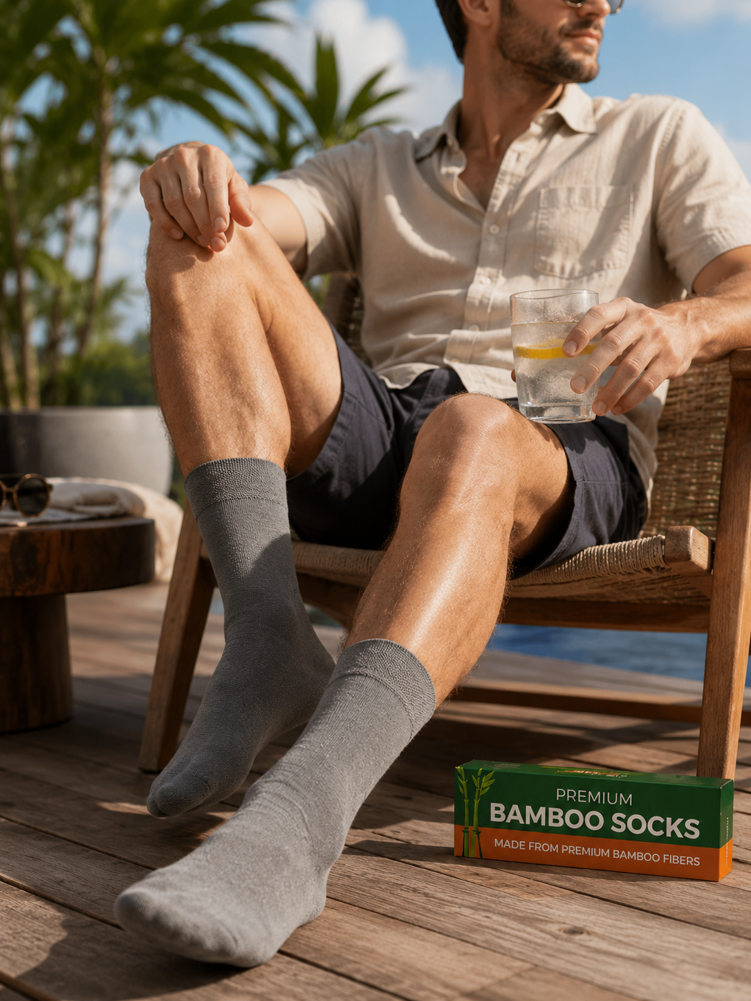 Pack of 5 Bamboo Crew Socks for Men & Women – Ultra Soft Breathable Moisture-Wicking Comfort Socks, 5-Pair Pack