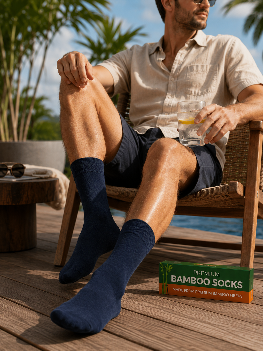Pack of 5 Bamboo Crew Socks for Men & Women – Ultra Soft Breathable Moisture-Wicking Comfort Socks, 5-Pair Pack