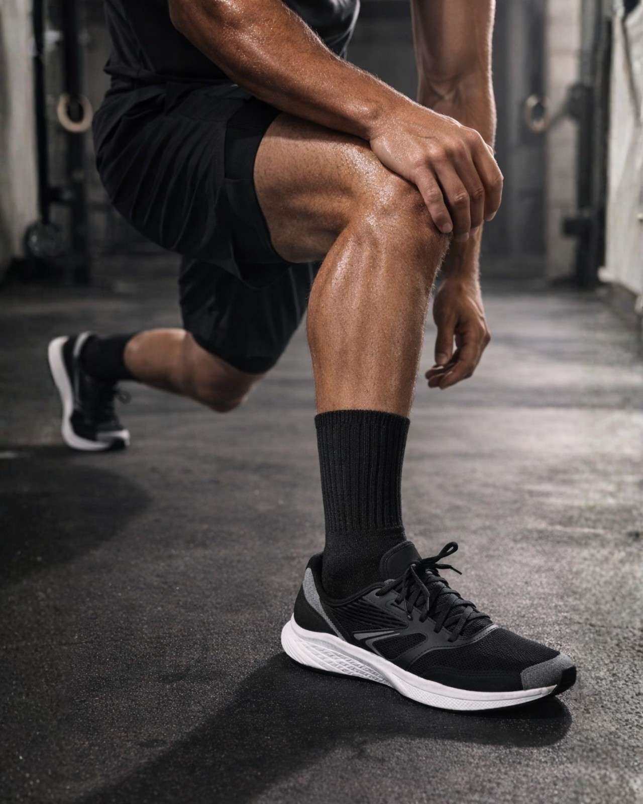 Men’s Cotton Black Crew Length Full Socks (Pack of 6 Pairs)