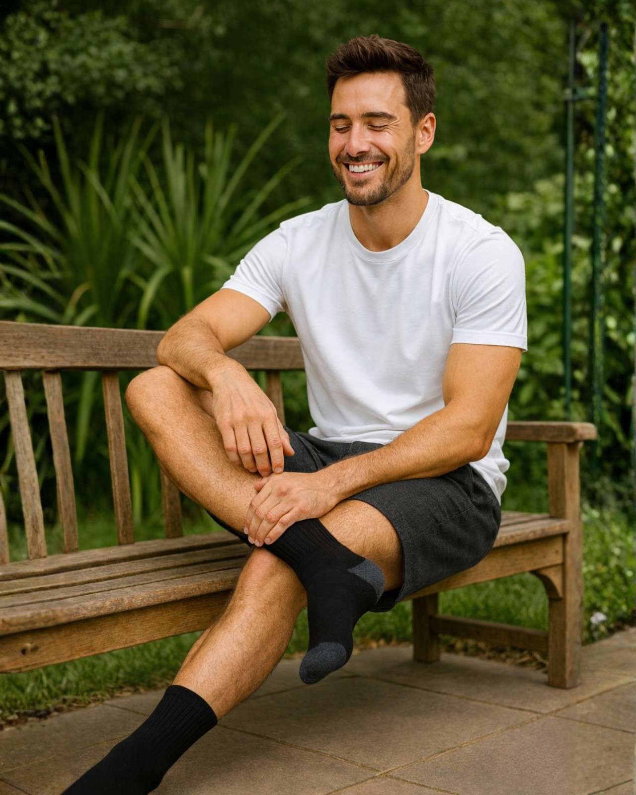 Men’s Cotton Black Crew Length Full Socks (Pack of 6 Pairs)
